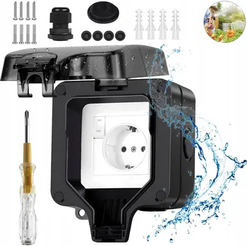 Elektrická zásuvka Zásuvka zahradní IP66 vodotěsná pro venkovní použití