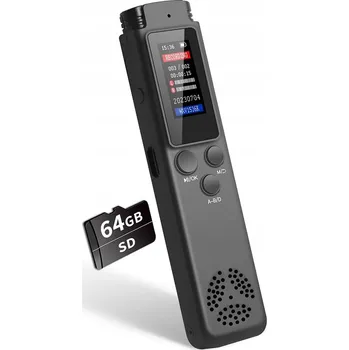 IP kamera DIGITÁLNÍ DIKTAFON PROFESIONÁLNÍ 1536 kb/s 64GB ŠPIONÁŽNÍ MP3 DETEKCE ZVUKU