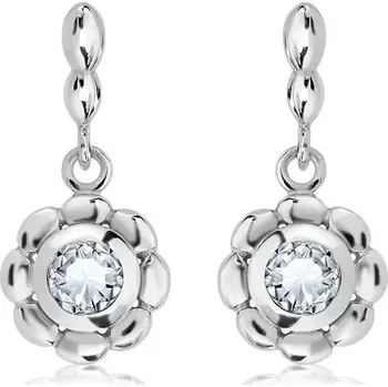 Náušnice Lidka S White Topaz - stříbrné náušnice s bílým topazem