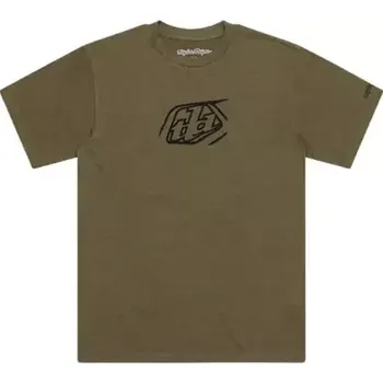Pánské tričko Troy Lee Designs Badge triko krátký rukáv Olive Heather vel. M