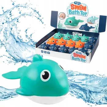 Hračka pro nejmenší DEFLIN NATAHOVACÍ HRAČKA DO VODY DO VANY RYBIČKA PLAVE