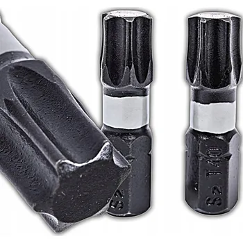 Bit ŠROUBOVACÍ BITY TORX T40 25MM, SADA 2 KS, OCELOVÉ, RÁZOVÉ