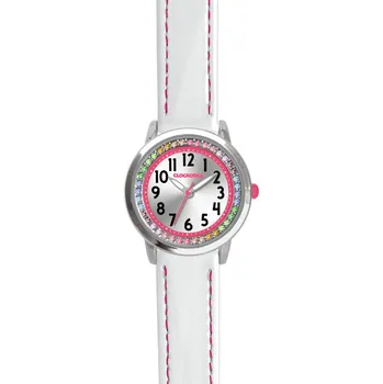 Hodinky CLOCKODILE Bílé dívčí dětské hodinky s kamínky
