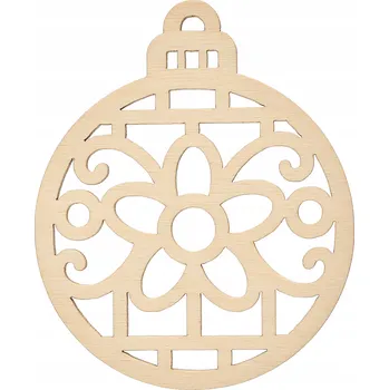 Vánoční dekorace DŘEVĚNÁ VÁNOČNÍ KOULE NA VÁNOČNÍ STROMEK KLASICKÁ OZDOBA