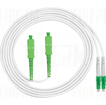 Síťový kabel FIBERM Patchcord SC/APC-LC/APC 2m Single Mode Duplex vlákno G657A1 2,0mm PV