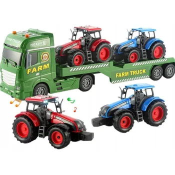 autíčko Sada autopřepravník LEAN TOYS 12962 s traktory