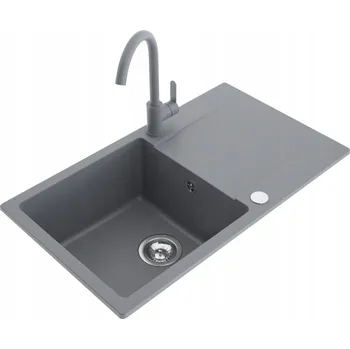 Granitový dřez Jednokomorový dřez Milo Castello granit šedý