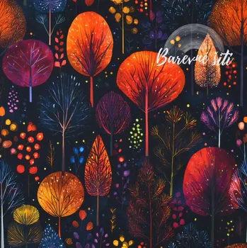 Zimní softshell Růžovookrový lesík (E) (Zimní softshell potištěný)