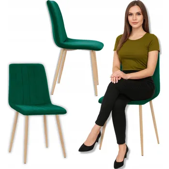 Jídelní židle Židle Szchara zelený velur 1 ks