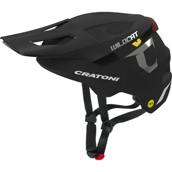 Cyklistická přilba Dětská helma CRATONI WildCat MIPS Black Matt - S/M (49-56cm) (Lehká a maximálně bezpečná helma v enduro stylu s odnímatelným štítkem a prodlouženou zadní částí pro ochranu hlavy a zátylku. CRATONI Maxster Pro s integrovaným světlem a reflexními prvky – id