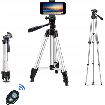 Stativ Fotografický stativ 106 cm + držák telefonu, laserová vodováha, pro fotoaparát - STABILNÍ TRIPOD