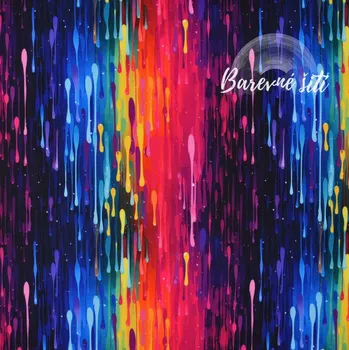 Zimní softshell Tekoucí barvičky (E) (Zimní softshell potištěný)