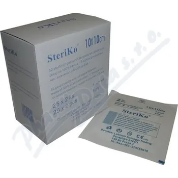 Kompres Gáza kompr.ster.Steriko 8 vrstev 10x10cm 25x2ks