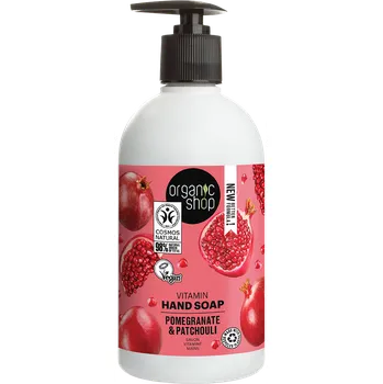 Koupelová kosmetika ORGANIC SHOP Vitamínové mýdlo na ruce Granátové jablko a pačuli 500 ml