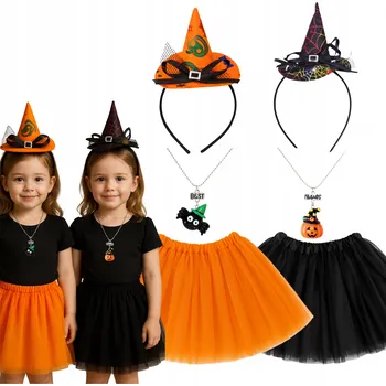 Dámská sukně TYLOVÁ TUTU SUKNĚ ROZŠÍŘENÁ DOPLŇKY HALLOWEEN PLES ORANŽOVÁ