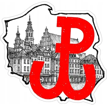 Samolepicí dekorace na vozidlo Fóliová NÁLEPKA na auto | Polsko Bojuje Kontura Polský Město