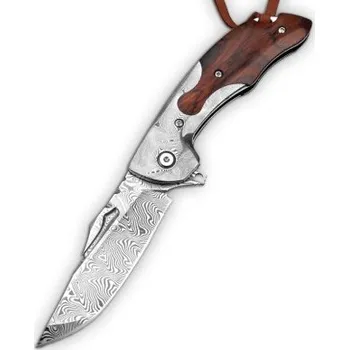 Kuchyňský nůž KnifeBoss damaškový zavírací nůž Classic Rosewood + doprava zdarma!