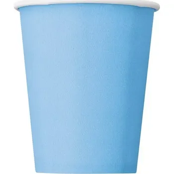 Party nádobí Papírové kelímky světle modré 14 ks