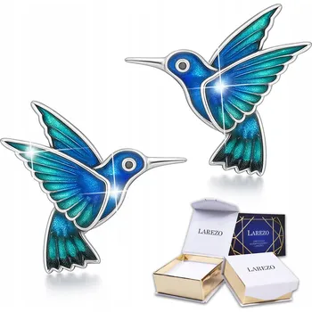 Náušnice Kolibříci Náušnice , modré ptáky Kolibřík STŘÍBRO 925