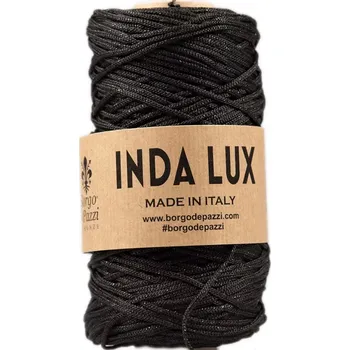 Příze Borgo de Pazzi Inda lux 5 Černá (Špagátová příze Inda lux 5 Nero)