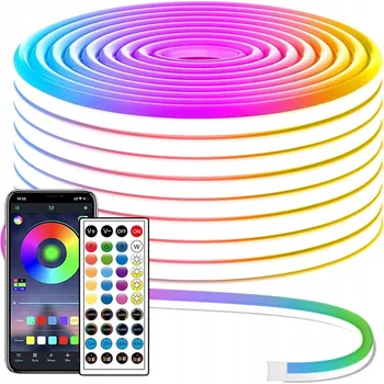 LED osvětlení 20m NEON FLEX LED RGB 24V Dálkový Ovladač Aplikace 24V USB Neon Flexibilní IP65