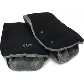 Rukávník ESITO | Rukávník na kočárek Golf Softshell Black / Grey RFX - černá / šedá / 2x 23 x 21 cm