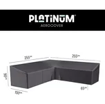 Platinum 255/255x100x65/90- ochranný kryt na zahradní rohovou sedačku AeroCover 8021