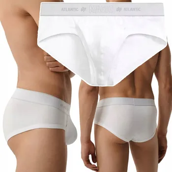 Pánské spodní prádlo Pánské slipy Push-Up Atlantic Magic Pocket s efektem pozvednutí - L