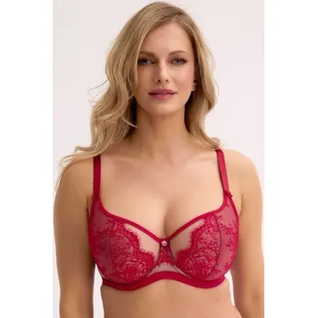 Podprsenka Nevyztužená podprsenka Gaia Frida - balconette Červená 95C