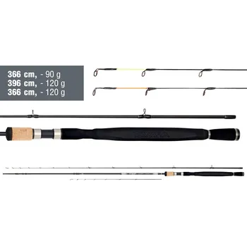 Rybářský prut Feederový prut Daiwa N'ZON Super Slim Feeder - 3,66 m, -90 g