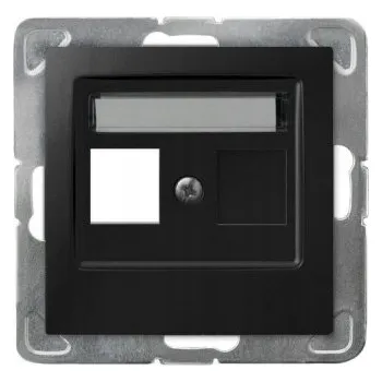 Elektrická zásuvka PLOCHÉ POUZDRO ZÁSUVKY OSPEL IMPRESJA ČERNÁ