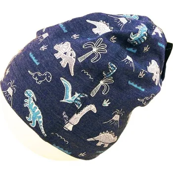 Kojenecká čepice ROCKINO Dětská bavlněná čepice Dino, modrá Varianta: 44cm