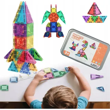 ostatní stavebnice Stavebnice magnetické, kreativní, kostrukční, 3D, 42 dílků