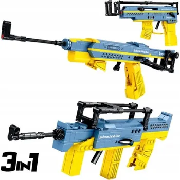 ostatní stavebnice STAVEBNICE SCORPION SUBMACHINE - SADA 3v1 PISTOLE - 258 DÍLKŮ