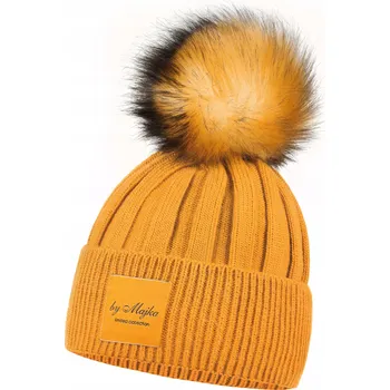 Čepice Zimní čepice Majka žlutá, univerzální velikost