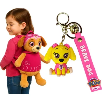 Dětský batoh Dětský Batoh Tlapková patrola pro holčičku + velký PŘÍVĚSEK NA KLÍČE