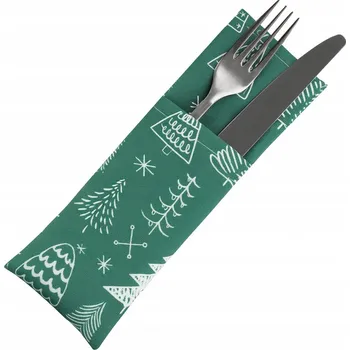 Příbor VÁNOČNÍ OBAL NA PŘÍBORY VIDLIČKA STROMEČEK VÁNOCE POUZDRO NA PŘÍBORY