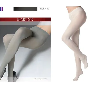 Dámské punčochy MARILYN Punčocháče hladké mikrovlákno MICRO 60 DEN Béžová CREME 2/S