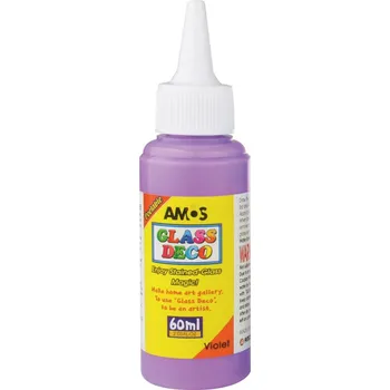 Speciální výtvarná barva AMOS Slupovací barva na sklo - různé barvy - 60ml Barva: fialová