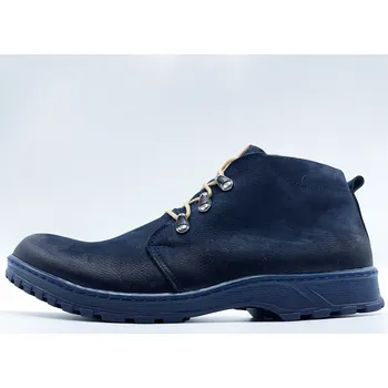 Pánská zimní obuv HILBY - Pánské kotníčkové zateplené boty 046, tmavě modré Velikost: 44