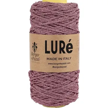 Příze Borgo de Pazzi Luré 15 Starorůžová (Špagátová příze Luré Starorůžová)