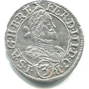 Sběratelství Ferdinand II. 3 Kreuzer 1637. Graz. Ag.