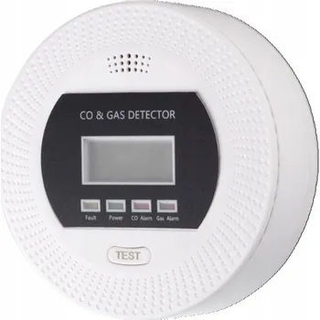 Zabezpečovací technika Detektor plynu a oxidu uhelnatého VIAGO LCD LED dioda Napájecí adaptér LUMAX