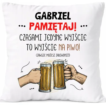 Polštář Polštář pro Dominika jako Dárek s potiskem bílý PoliDraw