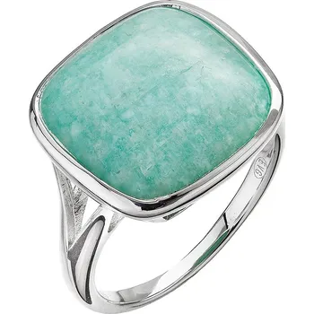 Oblečení a móda Evolution Group Stříbrný prsten čtverec s amazonitem 15033.3 Velikost: 52 (průměr 16,6mm)