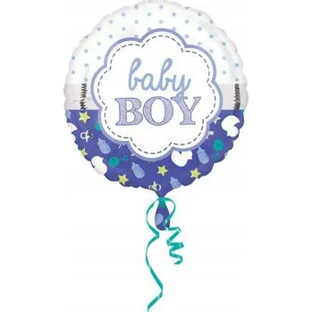 Balónek Fóliový balónek kulatý Baby Boy na oslavu narození chlapečka (baby shower) 45 cm