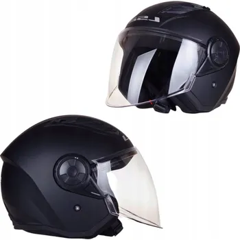 Helma na motorku Motocyklová Přilba LS2 OF616 AIRFLOW II Otevřená helma Solid Black Mat XS