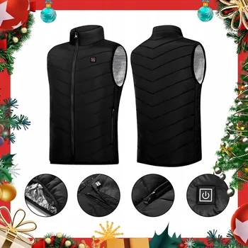 Pánská vesta VYHŘÍVANÁ ELEKTRICKÁ VESTA 3 ÚROVNĚ TEPLOTY ZIMNÍ OUTDOOR XXL
