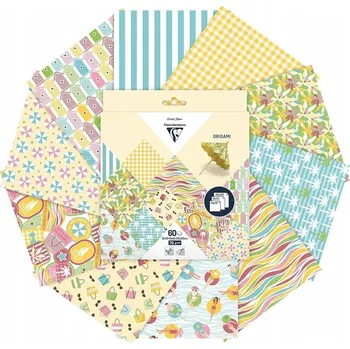 Papír na origami Sada Clairefontaine 60 listů 70 g/m2
