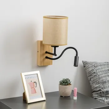 Nástěnné svítidlo Brilagi - LED Nástěnná lampa NUBILA WOOD 1xE27/25W/230V +LED/3W dub/světle hnědá